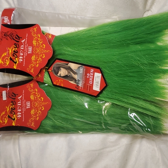 2 packs Amazing green weave Lovely Heba Yaki human 10" natural hair - Picture 1 of 7